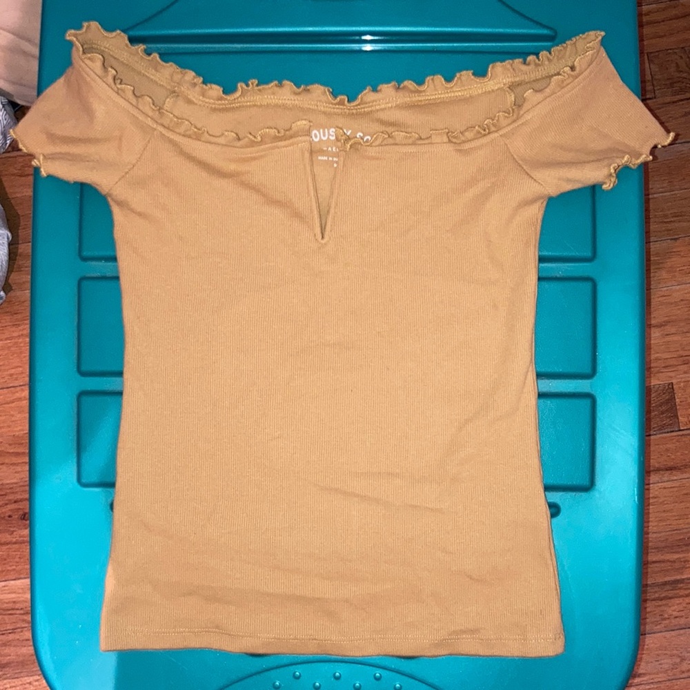 Ribbed Off the Shoulder top